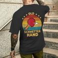 Old Butterhand Table Tennis Games T-Shirt mit Rückendruck Geschenke für Ihn