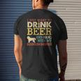 Old English Sheepdog Dad Drink Beer Hang With Dog Men Mens Back Print T-shirt Gifts for Him
