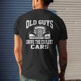 Old Guys Coolest Cars T-Shirt Vintage Hot Rod Dad Grandpa Mens Back Print T-shirt Gifts for Him