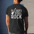 Old Guys Still Rock Guitar Grandpa Guitar Lover Mens Back Print T-shirt Gifts for Him