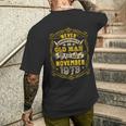 An Old Man Who Was Born In November 1973 Men's T-shirt Back Print Gifts for Him