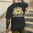 Old-School Dad I Don't Co-Parent With The Government For Dad Mens Back Print T-shirt Gifts for Him