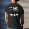 Old School Patriot Patriotic Gadsden And Betsy Ross Flag Mens Back Print T-shirt Gifts for Him