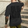Old School Texto 80 90 Declaración Que Dice Old School Camiseta Hombre Estampado Espalda Regalos para él