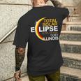 Olney Illinois Total Solar Eclipse April 8 2024 Men's T-shirt Back Print Gifts for Him