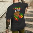 One Love Handfist Jamaica Reggae Music Lover Rasta Reggae Men's T-shirt Back Print Gifts for Him