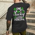One Lucky Assistant Principal St Patrick's Day Men's T-shirt Back Print Gifts for Him
