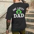 One Lucky Dad Father Irish St Patrick's Day Men's T-shirt Back Print Gifts for Him