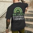 One Lucky Occupational Therapist St Patrick's Day Therapy Ot Men's T-shirt Back Print Gifts for Him