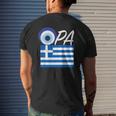 Opa Greek Pride Souvenir Greece Flag Evil Eye Mens Back Print T-shirt Gifts for Him