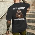 Otter Guten Morgen Ganz Dünnes Eis Kaffee Guten Morgen T-Shirt mit Rückendruck Geschenke für Ihn