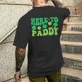 Here To Paddy Lucky Family St Patrick's Party Drinking Men's T-shirt Back Print Gifts for Him