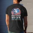 Pap Pap Shark Fathers Day From Wife Son Daughter Mens Back Print T-shirt Gifts for Him