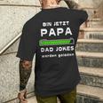 Papa 2024 Stolzerater Dad Jokes Werden Geladen Lustig T-Shirt mit Rückendruck Geschenke für Ihn