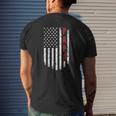 Papa American Flag Tee For Fathers Day Mens Back Print T-shirt Gifts for Him