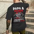 Papa & Sohn Das Perfekte Chaos Team -Atertag Bester Papa T-Shirt mit Rückendruck Geschenke für Ihn