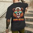 Papa Bär Papa Bearatertagsgeschenk Für Papa Spruch Lustig T-Shirt mit Rückendruck Geschenke für Ihn