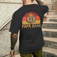 Papa Bär Papa Wildingatertagintage T-Shirt mit Rückendruck Geschenke für Ihn