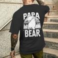 Papa Bear Für Stolzenater Ehemann Onkel Zumatertag T-Shirt mit Rückendruck Geschenke für Ihn