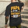 Papa Of The Birthday Boy Construction Worker Bday Party Men's T-shirt Back Print Gifts for Him