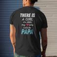 Papa From Daughter She Stole My Heart Mens Back Print T-shirt Gifts for Him