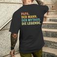 ‘Papa Der Mann Der Mythos Die Legende’ T-Shirt mit Rückendruck Geschenke für Ihn
