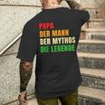 Papa Die Legend Father's Day S T-Shirt mit Rückendruck Geschenke für Ihn