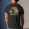 Papa Dinosaur Papasaurus 3 Three Kids Father's Day Mens Back Print T-shirt Gifts for Him