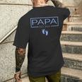 Papa Established Est 2024 Junge Neugeborener Herren Neuer Opa T-Shirt mit Rückendruck Geschenke für Ihn