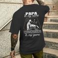 Papa Is My NameWoodworking Father's Day Men's T-shirt Back Print Gifts for Him
