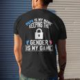 Papa Is My Name Keeping Gender Is My Game Baby Reveal Men's T-shirt Back Print Gifts for Him