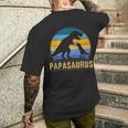 Papasaurus Für Papa Zumatertag Weihnachten Geburtstag T-Shirt mit Rückendruck Geschenke für Ihn