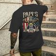 Papi Biker Gang Flag Papi Rides Bike Men's T-shirt Back Print Funny Gifts