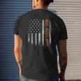 Pappy American Flag Father's Day Mens Back Print T-shirt Gifts for Him