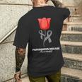 Parkinson's Disease Awareness April Month Red Tulip Men's T-shirt Back Print Gifts for Him