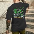 Patrick's Day Dirt Bike Shamrocks Lucky Patrick's Day Coin Men's T-shirt Back Print Gifts for Him
