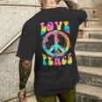 Peace Costume Sign Love 60S 70S Tie Dye Hippie Women Men's T-shirt Back Print Gifts for Him