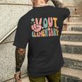Peace Out Elementary Last Day Of School Elementary Graduate Men's T-shirt Back Print Gifts for Him