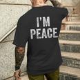 I Come In Peace I'm Peace Matching Couple Lovers Men's T-shirt Back Print Gifts for Him