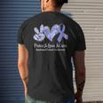 Peace Love Cure Periwinkle Ribbon Esophageal Cancer Men's T-shirt Back Print Gifts for Him