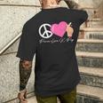 Peace Love K-Pop Cute Kpop Music Anime Lover Men's T-shirt Back Print Gifts for Him