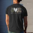 Peace Love Remember Combat Boots Usa Flag Veteran Day Mens Back Print T-shirt Gifts for Him