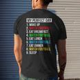 My Perfect Day Watching Football Watch Football Men's T-shirt Back Print Gifts for Him