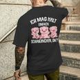 Pigs Ich Mag Halt Schweinchen T-Shirt mit Rückendruck Geschenke für Ihn