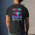 Pink Or Blue Papa Loves You Baby Gender Reveal Mens Back Print T-shirt Gifts for Him