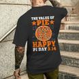 Pizza Math 314 Pi Symbol The Value Of Pie Happy Pi Day Men's T-shirt Back Print Gifts for Him