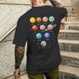 Planetas Del Sistema Solar Espacio Solar Divertido Profesor De Ciencias Para Niños Camiseta Hombre Estampado Espalda Regalos para él