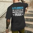 Plumber Inspirational Man Plumbing Birthday Gif Men's T-shirt Back Print Gifts for Him