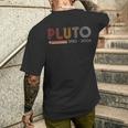Pluto Vergiss Science And Astronomy Nerd Retro T-Shirt mit Rückendruck Geschenke für Ihn