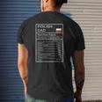 Polish Dad Nutrition Facts Fathers Day Hero Mens Back Print T-shirt Gifts for Him
